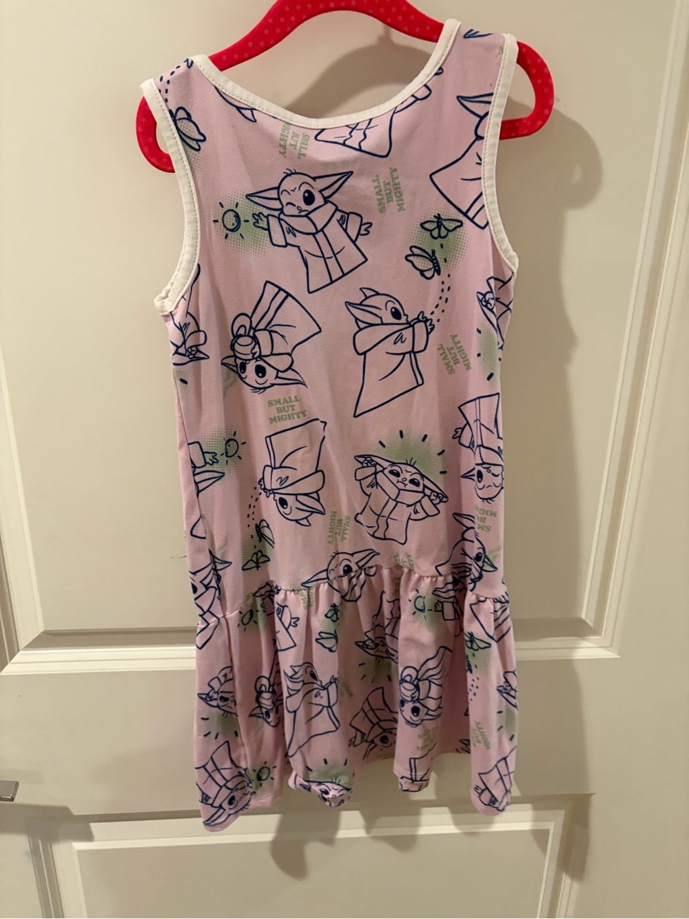 Star Wars Pink and Navy Grogu Sleeveless Play Dress